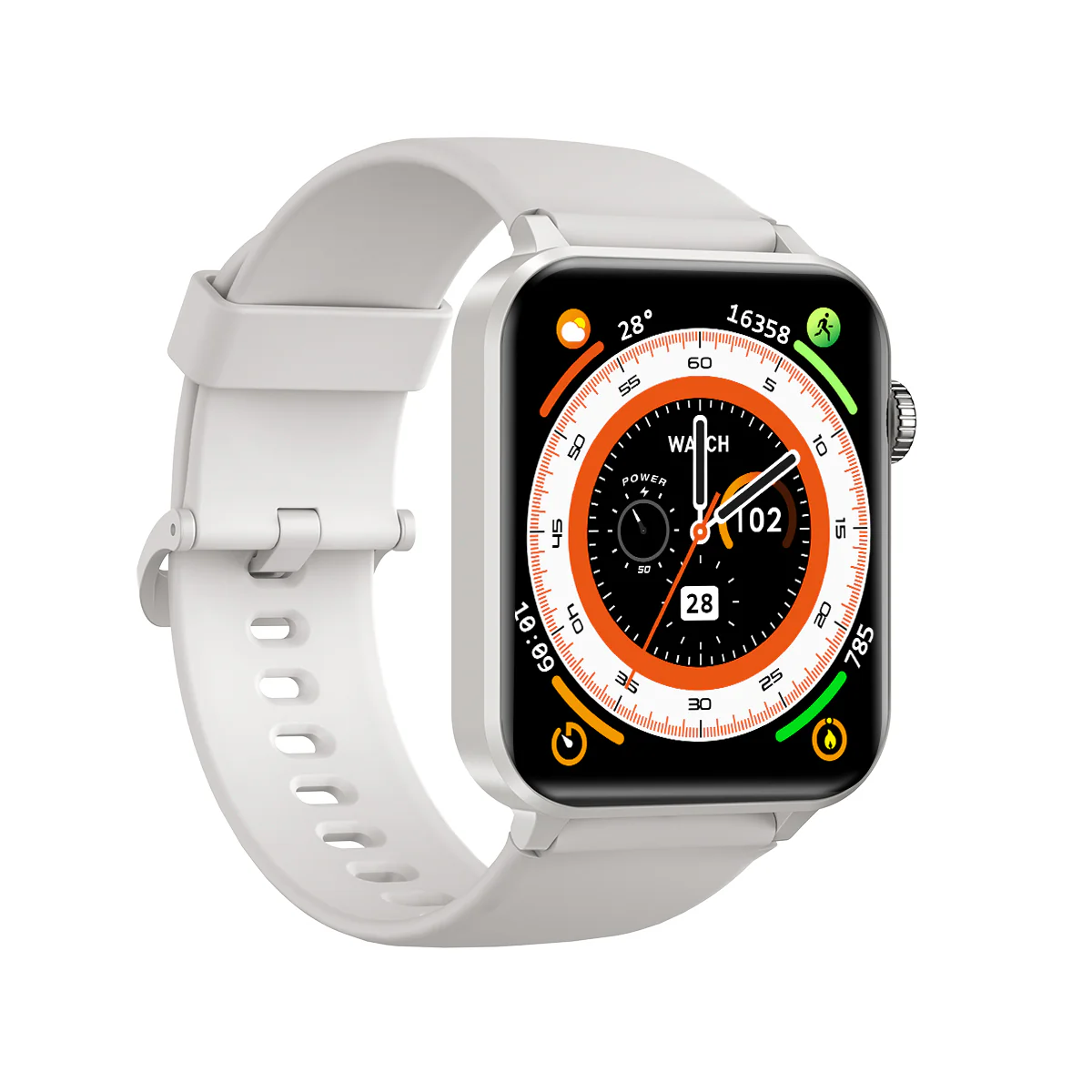 Blackview R30 Max okosóra, Fehér, 1.91" TFT érintőkijelző, Hangasszisztens, LED zseblámpa, Pulzus-, Vér-oxigén-, Alvás- és Nyomásmérés, 450mAh [2]