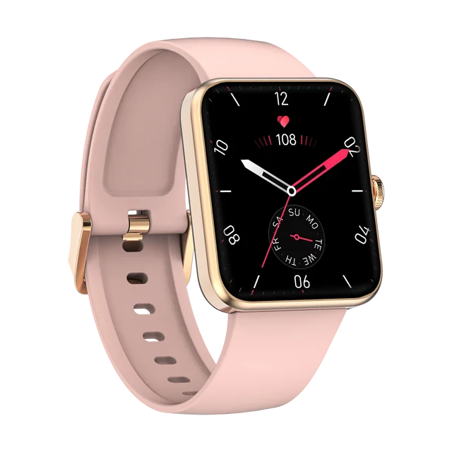 Okos óra - Blackview W10E Pink, 1,52" érintőképernyő, szívritmus, SpO2 oxigén, üzenetértesítés, Bluetooth 5.0, IP68, 205mAh