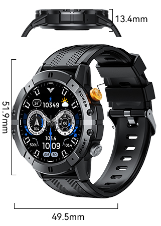 Okosóra Cubot C29 Fekete, 1.52", HRV, ECG, Egészség- és Alvásfigyelés, Sport módok, Bluetooth Hívás, 410 mAh, Android 6.0 / iOS 9.0 vagy újabb [1]