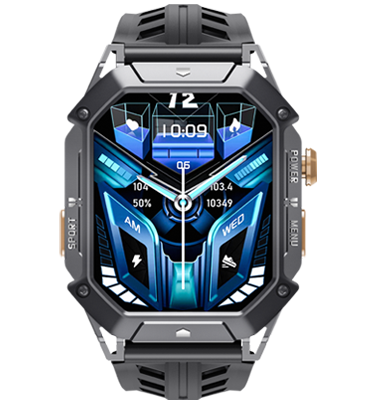 Okos óra - Okosóra Cubot X1 Fekete, 2.13" AMOLED HD, HRV, ECG, Egészség- és Alvásmonitorozás, Sport Módok, Bluetooth Hívás, 850 mAh, Android 9.0 / iOS 9.0 vagy újabb