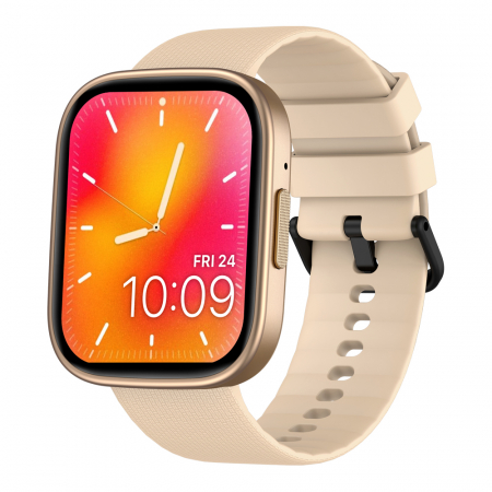 Smartwatch Fitness & Wellness Zeblaze GTS 3 Plus, Gold, Display Amoled 2.15'' HD, Apel telefonic Hi-Fi Bluetooth, Asistare vocala offline, Moduri sport 100+, Monitorizare sanatate 24/24, IP68, 300mA [1]