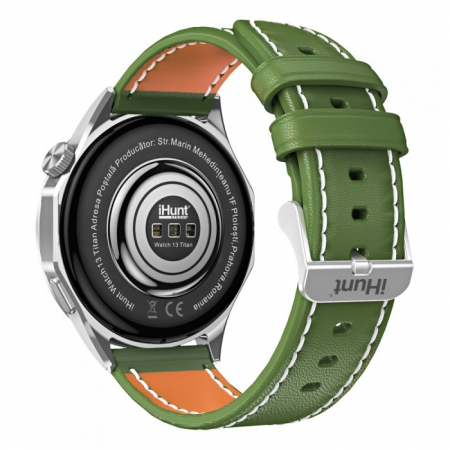 Okosóra iHunt Watch 13 Titan, Green, AMOLED 1.43" Teljes Érintőkijelző, Telefonos Fotó Távirányító, Egészségfigyelés, Multisport, IP68, 330mAh [2]