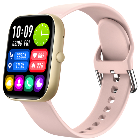 SEN C08 Okosora, Arany, Rózsaszín TPU Szij, 1.91" TFT, Pulzus, Vernyomas, Veroxigen (SpO2), Sport Modok, Hivas & Uzenet Ertesitesek, 200 mAh, Android 5.0 / iOS 10.0 [14]