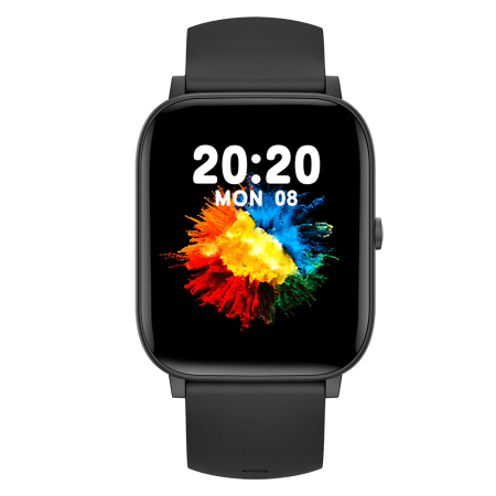 iSEN C09 Okosora, Fekete, Fekete TPU Szij, 1.85" TFT, Pulzus, Vernyomas, Veroxigen (SpO2), EKG, 7 Sport Mod, Hivas & Uzenet Ertesitesek, 200 mAh, Android 5.0 / iOS 10.0 [4]