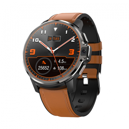 Okos óra - Smartwatch iSEN DS30 4/64 cu bratara maro din piele