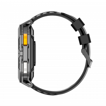 Okosóra iSEN X1 Pro, Fekete szilikon szíj, 2.13" AMOLED HD, HRV, EKG, Egészségügyi monitorozás, Sport funkciók, Bluetooth hívás, 1000 mAh, Android 9.0 vagy iOS 9.0 vagy újabb [2]