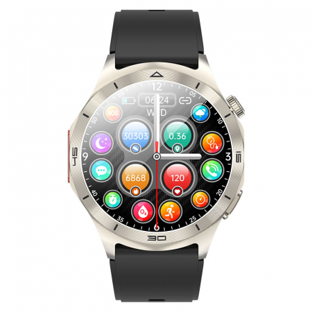 Smartwatch iSEN FD06 Fekete, 1.85" HD, Alvásfigyelés, Vércukorszint, SpO2+ECG, HR, Bt Hívás, SOS, Hangsegéd, Menstruációs Követés [3]