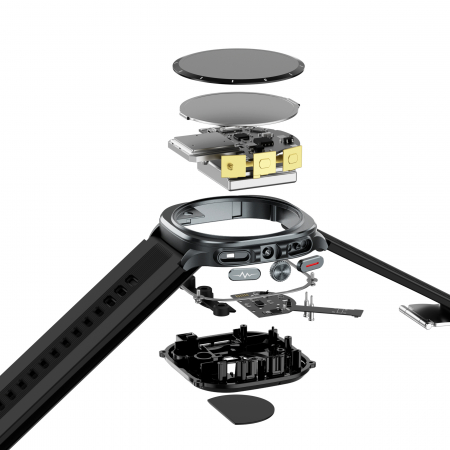 Okosóra iSEN TK65 Fekete, 1.43"AMOLED, Inflálható mandzsetta vérnyomásmérő, Sport módok, Egészség- és alvásfigyelés, BT hívás, Zenevezérlés, Időjárás előrejelzés, NFC, 530mAh [8]