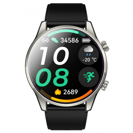 Okosóra iSEN G1000 Szürke, 1.43" AMOLED, Sport módok, GPS és Beidou helymeghatározás, Egészség- és alvásmonitorozás, Bluetooth hívás, Hangasszisztens, Menstruációs monitorozás [1]