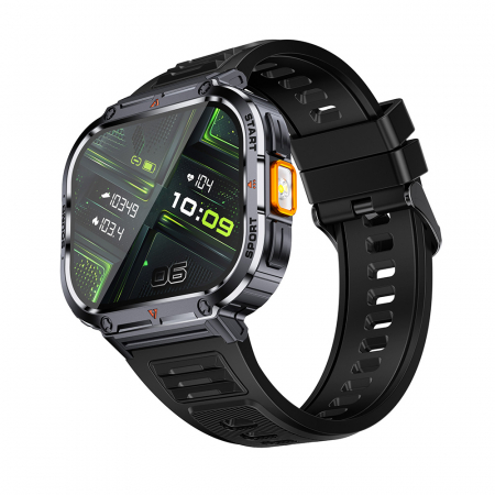 Okosóra iSEN NX23 Fekete, 2,0" HD, HRV, EKG, Egészségügyi funkciók, Sportfunkciók, Bluetooth hívás, Zenevezérlés, Zseblámpa, 400 mAh, Kompatibilis iOS és Android rendszerekkel [3]