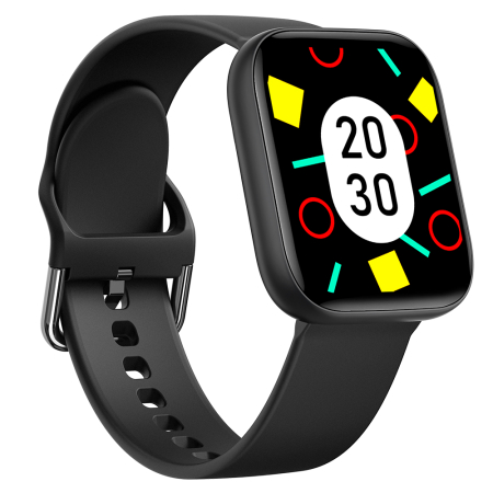 SEN C08 Okosora, Fekete, Fekete TPU Szij, 1.91" TFT, Pulzus, Vernyomas, Veroxigen (SpO2), Sport Modok, Hivas & Uzenet Ertesitesek, 200 mAh, Android 5.0 / iOS 10.0 [8]