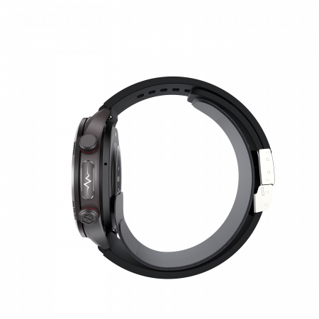 Okosóra iSEN S26 Fekete, 2,06"AMOLED, Légpumpás+légzsákos vérnyomásmérés, ECG, Vércukor, Oxigén, Hőmérséklet és Alvásfigyelés, Sport módok, Bluetooth hívás, Zenevezérlés, Időjárás, NFC, 530mAh [5]