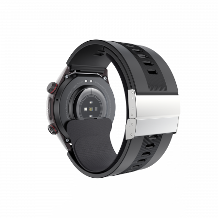 Okosóra iSEN S26 Fekete, 2,06"AMOLED, Légpumpás+légzsákos vérnyomásmérés, ECG, Vércukor, Oxigén, Hőmérséklet és Alvásfigyelés, Sport módok, Bluetooth hívás, Zenevezérlés, Időjárás, NFC, 530mAh [2]