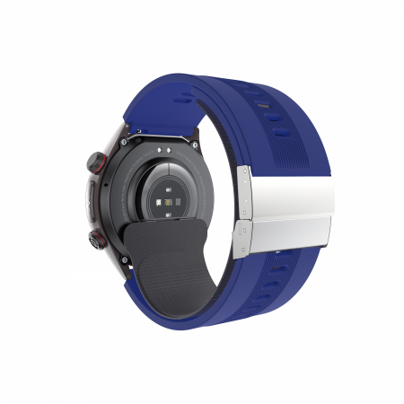 Okosóra iSEN S26 Kék, 2,06"AMOLED, Légpumpás+légzsákos vérnyomásmérés, ECG, Vércukor, Oxigén, Hőmérséklet és Alvásfigyelés, Sport módok, Bluetooth hívás, Zenevezérlés, Időjárás-előrejelzés, NFC, 530mA [2]