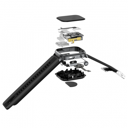 iSEN TK66 Okosóra Fekete, 2.06" AMOLED, Légpumpás + Légpárnás Vérnyomásmérő, EKG, Pulzus, Vér Oxigén, Alvás és Egészségfigyelés, Sport Módok, BT Hívás, Zenevezérlés, NFC, 530mAh [8]