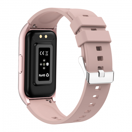 Smartwatch iSEN TK75 Rózsaszín, Szilikon, 1.47" HD, Pulzusszám, Vér oxigén, Vérnyomás, Glükóz, Húgysav, Lipid Monitorozás, Alváskövetés, Sportmódok, Bluetooth Hívás, Zenevezérlés, Időjárás, 250mAh [3]