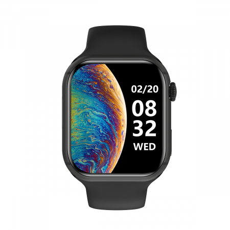 Okosóra iSEN Watch DM60, fekete, fekete szilikon karkötővel, 4G, 2,02" HD, 4GB RAM + 64GB ROM, android 8.1, Bt v4.2, nanoSIM, IP67, 800 mAh [3]