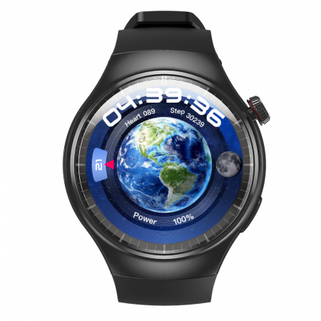 iSEN Watch DM80 Okosóra, 4G, 1.42" AMOLED HD, 2GB RAM + 16GB ROM, Android 8.1, Bt v4.2, Mikrofon, nanoSIM, GPS, Egészségfigyelés, 950mAh, Fekete [1]