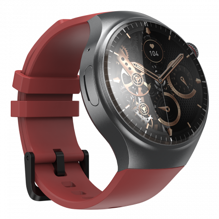 iSEN Watch DM80 Okosóra, 4G, 1.42" AMOLED HD, 2GB RAM + 16GB ROM, Android 8.1, Bt v4.2, Mikrofon, nanoSIM, GPS, Egészségfigyelés, 950mAh, Red [2]
