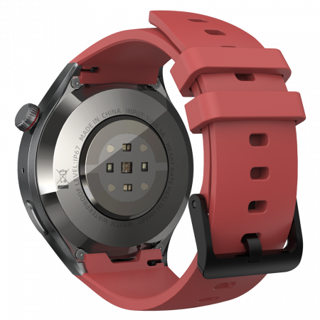 iSEN Watch DM80 Okosóra, 4G, 1.42" AMOLED HD, 2GB RAM + 16GB ROM, Android 8.1, Bt v4.2, Mikrofon, nanoSIM, GPS, Egészségfigyelés, 950mAh, Red [3]