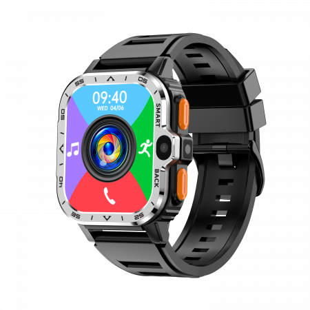 Okos óra - Okosóra iSEN Watch PGD, Ezüst, 4G, 2,03" HD, négymagos, Android 8.1, 4 GB RAM + 64 GB ROM, HD kettős kamera, NFC, GPS, Alipay, WeChat Pay, 800 mAh, nanoSIM