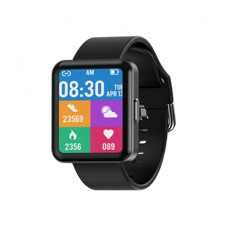 Okosóra iSEN Watch Q333, Ezüst, IPS 1.7", Pulzus, Vérnyomás, Oxigéntelítettség, Alvásfigyelés, Bt v5.0, IP67, 180mAh [1]