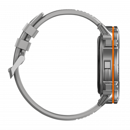 iSEN X3 okosora, Szürke szilikon, 1.73" AMOLED, SpO2-, stresszfigyeles, 100+ sportmod, Bluetooth, 1000 mAh, Android 9.0 vagy iOS 9.0 es ujabb verzio kompatibilis [5]