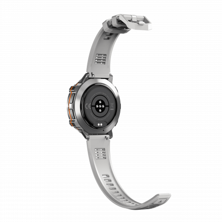 iSEN X3 okosora, Szürke szilikon, 1.73" AMOLED, SpO2-, stresszfigyeles, 100+ sportmod, Bluetooth, 1000 mAh, Android 9.0 vagy iOS 9.0 es ujabb verzio kompatibilis [9]