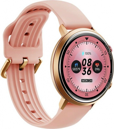 Smartwatch Rugged Oukitel BT60 Rózsaszín, 1,32" HD AMOLED, 32 MB RAM + 256 MB ROM, 100+ sportmód, Hangasszisztens, SpO2, HR, Vérnyomás, Pedomete, Alvásfigyelés, 5ATM&IP69, 230mAh [2]