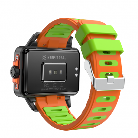 Okosóra iSEN S666, Narancs/Szürke/Zöld, 1,57" TFT HD, iOS / Android, NFC, Bluetooth figyelmeztetés, Jocuri, monitor, 240 mAh [1]