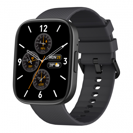 Smartwatch Fitness & Wellness Zeblaze GTS 3 Plus, Negru, Display Amoled 2.15'' HD, Apel telefonic Hi-Fi Bluetooth, Asistare vocala offline, Moduri sport 100+, Monitorizare sanatate 24/24, IP68, 300mAh [1]
