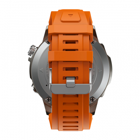 Zeblaze Stratos 2 Plus okosóra, Narancssárga, 1.43" AMOLED, HRV, ECG, Egészségfigyelés, Sportfunkciók, Bluetooth hívás, 530 mAh, Android 5.0 vagy iOS 10.0 vagy újabb [7]