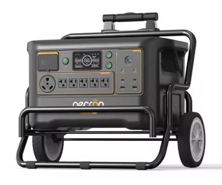 PECRON F3000LFP Hordozható Töltőállomás, Fekete, 3600W, 3072Wh (Bővíthető), 1.5 óra Töltés, LiFePO4, UPS, 1600W Napelem (MPPT), Vezeték Nélküli Töltés, APP Vezérlés [1]