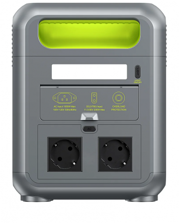 Fossibot F1200 Hordozható Töltőállomás, Zöld, 1200W, 1024Wh, LCD Kijelző, BMS Védelem, 7 Kimenet, LED Zseblámpa, SOS [1]