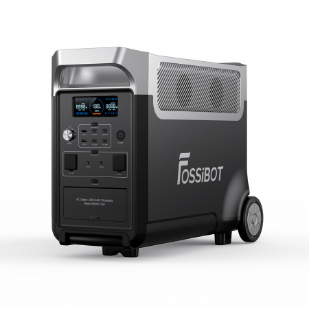 Fossibot F3600 Pro Hordozható Töltőállomás, Fekete, 3600W, 3840Wh, LCD Kijelző, BMS Védelem, 13 Kimenet, Levehető LED Zseblámpa, SOS [2]