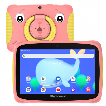 Tabletek gyerekeknek - Blackview Tab 3 Kids Tablet Rózsaszín, Szemkímélő 7" kijelző, Android 13, 4GB RAM (2+2GB bővíthető), 32GB ROM, Unisoc SC7731E, 3280mAh