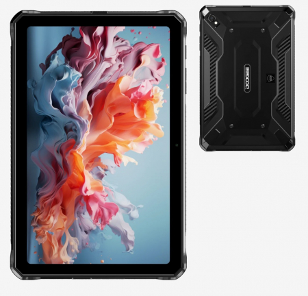 Strapabíró tabletek - Tablet Doogee R20 Rugged Fekete, 4G, 10.4" 2.4K, Android 13, 20GB RAM (8GB+12GB bővíthető), 256GB ROM, 50MP+16MP, Helio G99 Octa Core, 21600mAh, 33W, OTG, Dual SIM