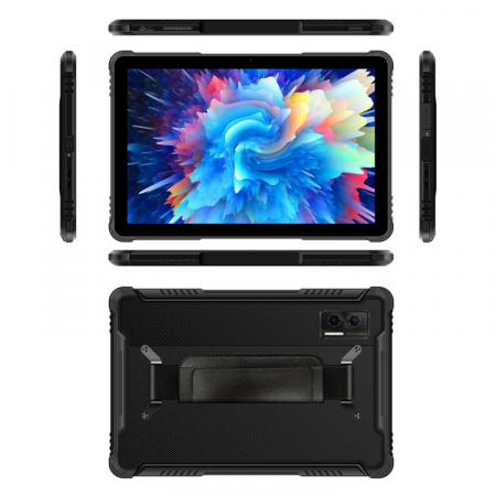 Doogee R08 Rugged Tablet, Fekete, 4G, 10.1" HD+, Android 13, 16GB RAM (6GB + 10GB bővíthető), 256GB ROM, 13MP+5MP, MT8788 Octa Core, 7680mAh, OTG, Face Unlock, Dual SIM [2]