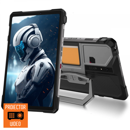 Táblagépek - Unihertz 8849 Tank Pad E, Fekete, Videoprojektor, 4G, 10,95'' FHD+, 120 Hz, Android 14, 24GB RAM (12GB + 12GB bővíthető), 512GB ROM, 50MP, 21000mAh, Dual SIM