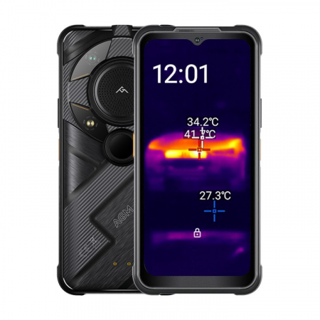 AGM mobiltelefonok - Mobiltelefon AGM G2 Guardian Fekete, hőkamera, 5G, FHD+ 6,58", 12GB RAM, 256GB ROM, Android 12, Qualcomm QCM6490, 7000 mAh, Dual SIM