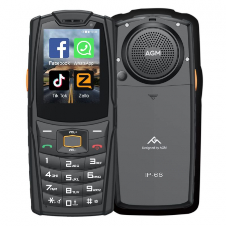 Mobiltelefon - Mobiltelefon AGM M7 újrazárolt , 4G, 2,4 hüvelykes kijelző, Android 8.1, 2 Gb Ram, 16 Gb Rom, 2500 mAh, 3,5 W hangszóró
