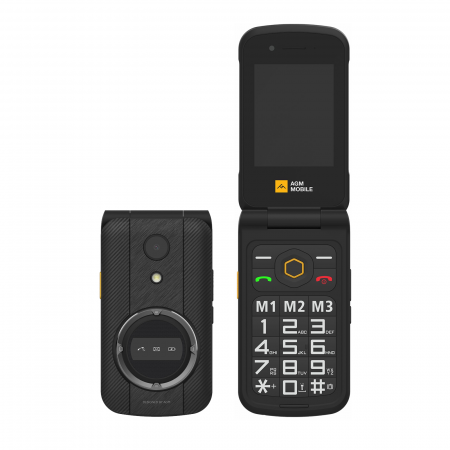 Klasszikus Telefonok - Mobiltelefon AGM M8, Flip, 4G, SOS, Kijelző 2,8", 1500 mAh, hangszóró 104 db