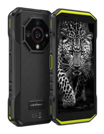 Tartós Telefonok - Mobiltelefon Ulefone Armor X32, Zöld, 4G, 5.65" LCD, 12GB RAM (6GB + 6GB bővíthető), 128GB ROM, Éjjellátó, 48MP+16MP, Android 14, Helio G91, WiFi, NFC, 5500mAh, 18W, Dual SIM