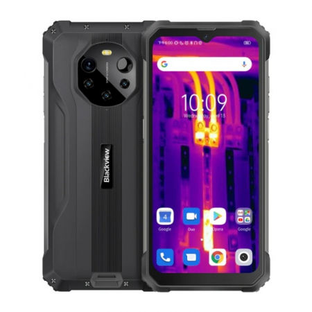Tartós Telefonok - Mobiltelefon Blackview BL8800 Pro Fekete, 5G, Hőkamera, IPS 6.58", 8GB RAM, 128GB ROM, Android 11, Dimensity 700, 8380mAh, Dual SIM