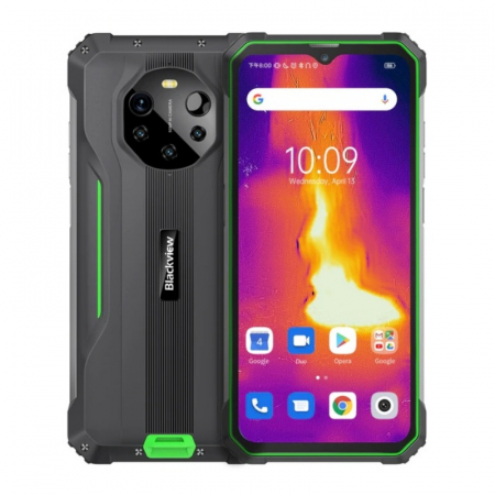 Tartós Telefonok - Mobiltelefon Blackview BL8800 Pro Zöld, 5G, Hőkamera, IPS 6.58", 8GB RAM, 128GB ROM, Android 11, Dimensity 700, 8380mAh, Dual SIM