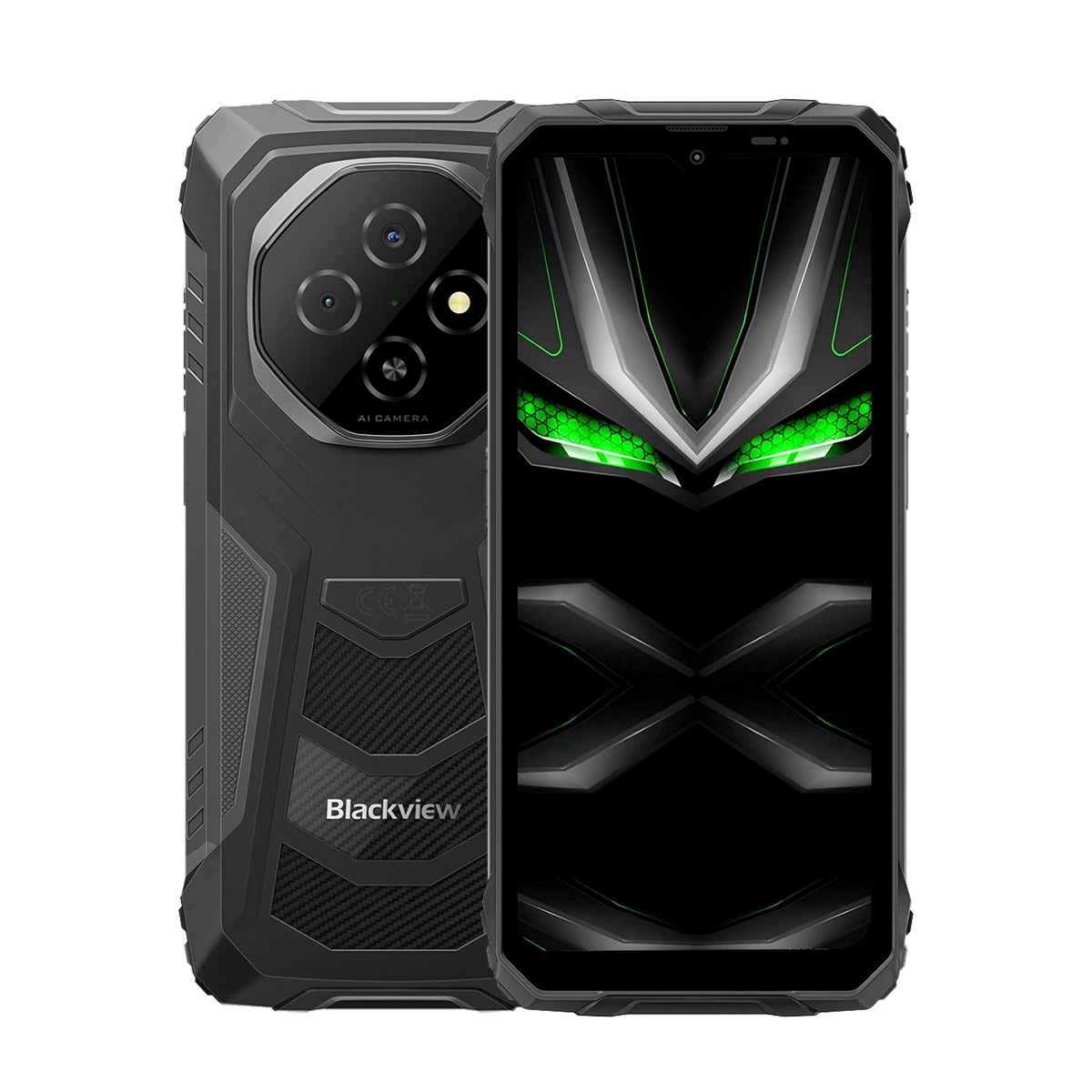 Tartós Telefonok - Mobiltelefon Blackview FORT 1, Fekete, 4G, 6.56″ HD+ IPS, 16GB RAM (4GB + 12GB Bovitett), 128GB ROM, 16 MP, Android 15, Tiger T615, NFC, 10000 mAh, 18 W, Dual SIM
