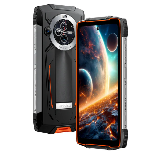 Mobiltelefon Blackview BV8200, Narancs, 4G, 6.5" 2.4K FHD+ 120Hz, 36GB RAM (12GB + 24GB bővíthető), 256GB ROM, Android 14, MediaTek Helio G100, 50MP + 32MP, 8800mAh, 45W, NFC, Dual SIM [5]