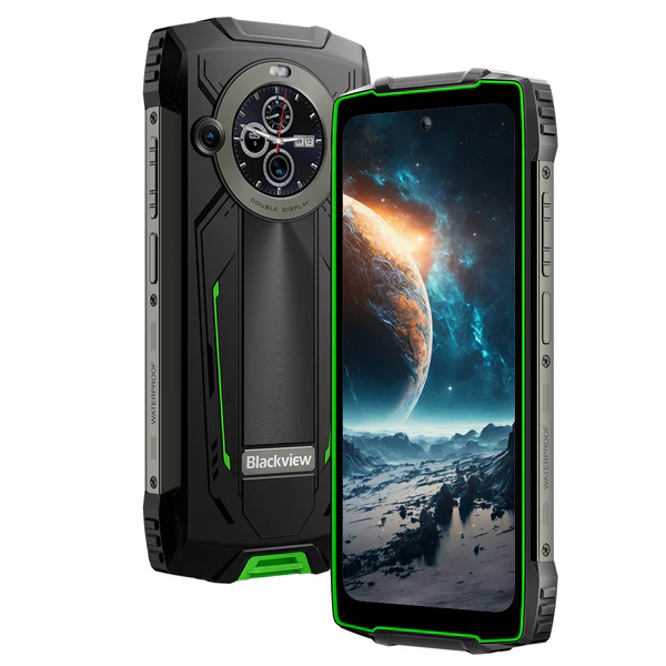 Mobiltelefon Blackview BV8200, Zöld, 4G, 6.5" 2.4K FHD+ 120Hz, 36GB RAM (12GB + 24GB bővíthető), 256GB ROM, Android 14, MediaTek Helio G100, 50MP + 32MP, 8800mAh, 45W, NFC, Dual SIM [5]