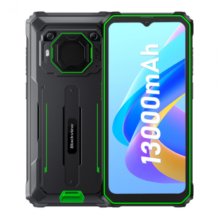 Blackview mobiltelefonok - Telefon mobil Blackview BV6200 Pro Verde, 4G, IPS 6.56", Boxa 3W, 4+4GB RAM, 128GB ROM, Android 13,  Helio P35, NFC, 13000mAh, 18W, Dual SIM