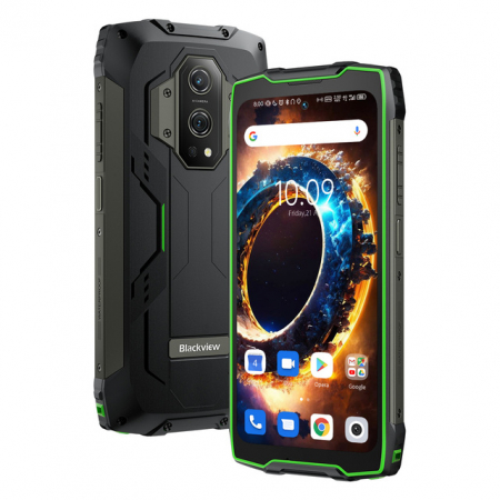 Blackview mobiltelefonok - Telefon mobil Blackview BV9300 Verde, 4G, 6.7" FHD+ 120Hz, 12GB+ 9GB RAM, 256GB+1TB ROM, Android 12, NFC, 15080mAh, Dual SIM